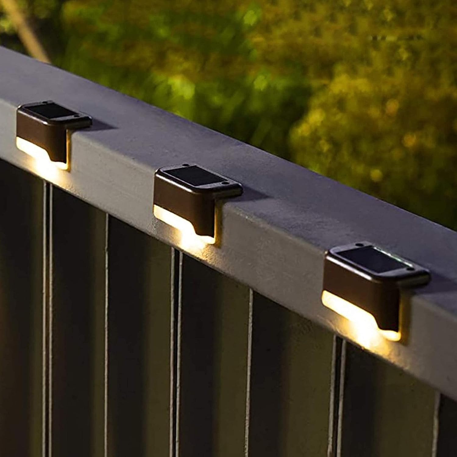 Pack of 4 Outdoor Solar Deck Lights: Solar Waterproof LED Solar Lights for Outdoor Stairs, Step Light Pack of 4 Outdoor Solar Deck Lights: Solar Waterproof LED Solar Lights for Outdoor Stairs, Step Light